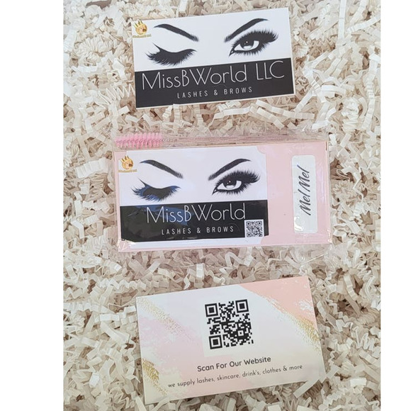 Mel Mel-New Fluffy 100% 3D Real Mink 12-15mm Mix Length Eyelash Strips - Picture 2 of 3